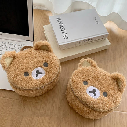 Plushes Makeup Case Anime Relaxed Bear Cosmetic Bag Women Jewelry Storage Pouch Girl Organizer Handbags Gift Hot Sales