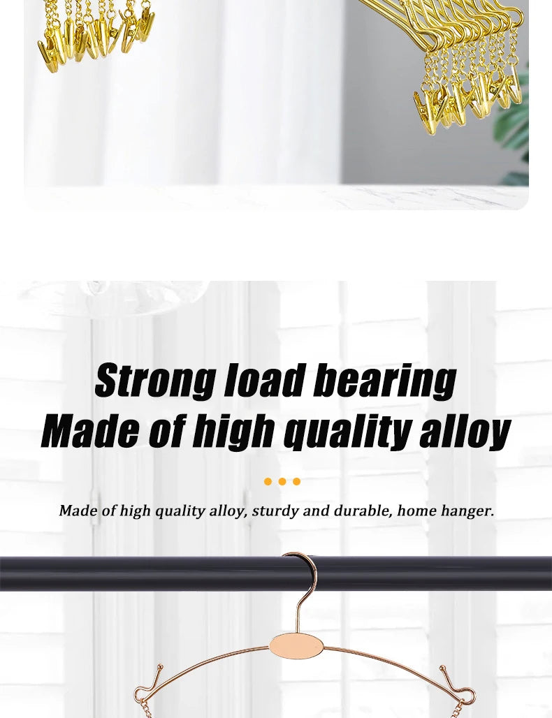 Metal Multi-Hook Underwear Hanger Set (5PCS) – Heavy-Duty Clips Rack for Socks, Bras & Small Clothes