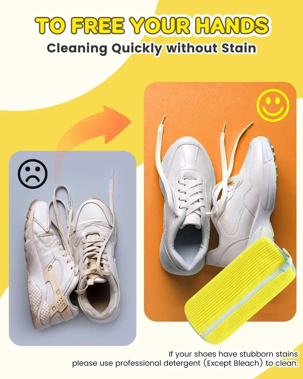 Shoe Washing Bag for Washing Machine – Zippered Laundry Cleaning Bag with Soft Fibers for Sneakers