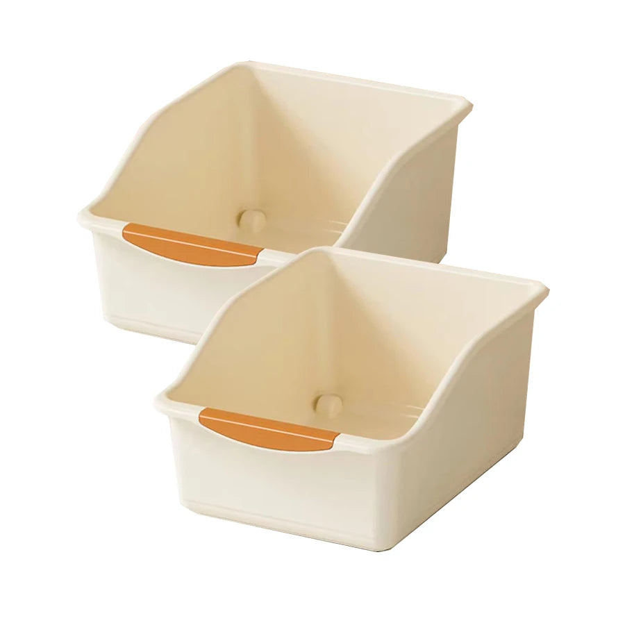 2/3PCS Plastic Under Sink Organizer with Wheels – Rolling Storage Bins for Kitchen Cabinet & Bottle Organization