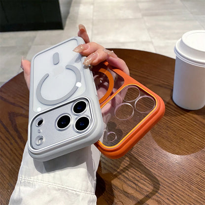 Luxury Transparent Magnetic Case For iPhone 17 Series For Magsafe Wireless Charging Clear Hard Acrylic Shockproof Cover
