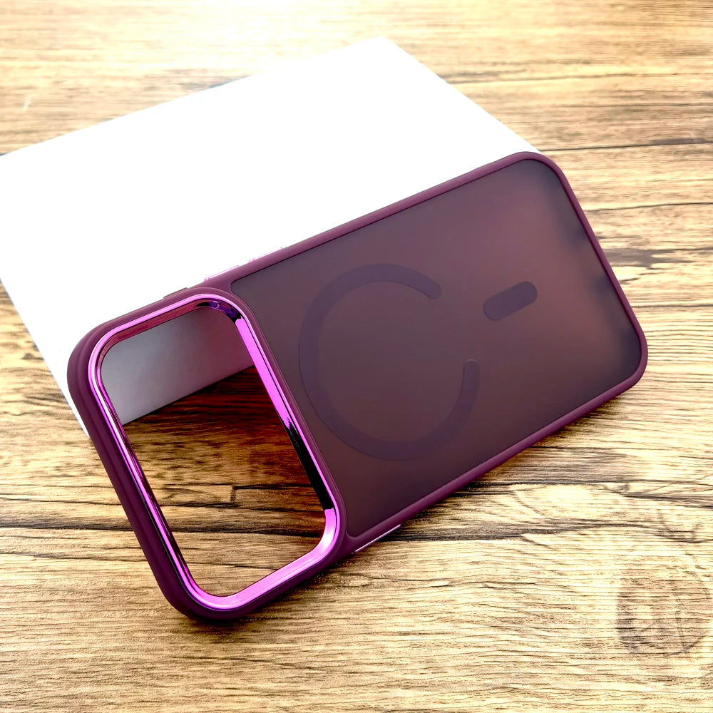 Luxury Matte Translucent Case For iPhone 17 Series Magsafe Mag Safe Wireless Charge Covers