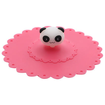Cartoon Silicone Cup Cover 10cm – Cute Heat-Resistant Leak-Proof Sealed Lid Dustproof Suction Cup Tea Cover