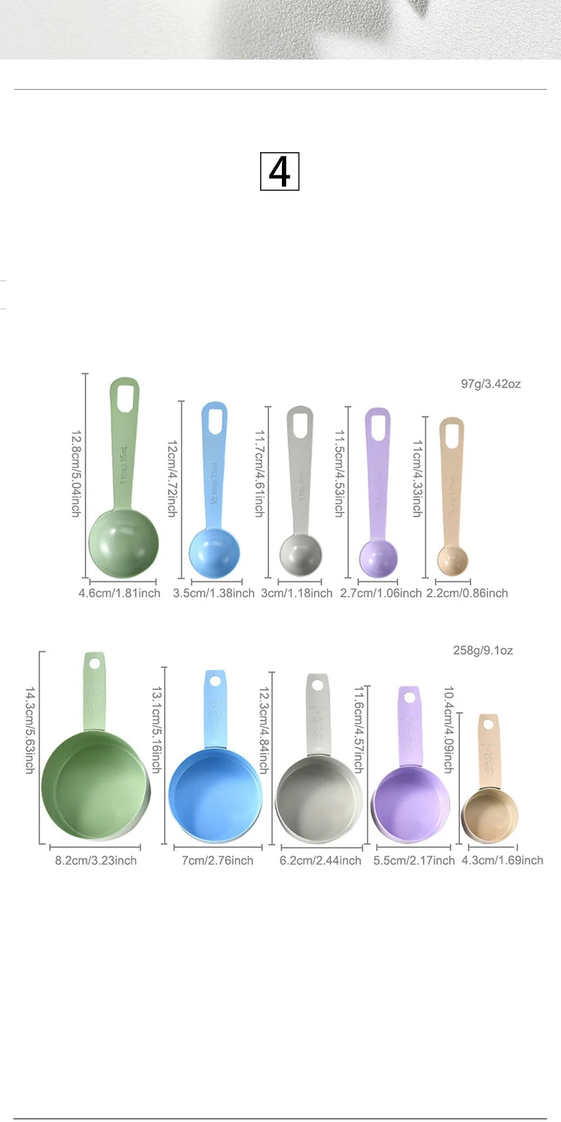 Stainless Steel Measuring Cup and Spoon Set with Handle – Accurate Scale Kitchen Tools for Baking and Cooking