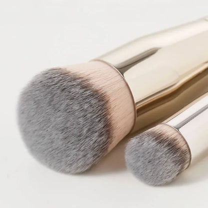 Premium Foundation and Concealer Brush Set, Dense Blending Contour and Blusher Makeup Brushes with Wooden Handle, Flawless Under-Eye Face Brush Set