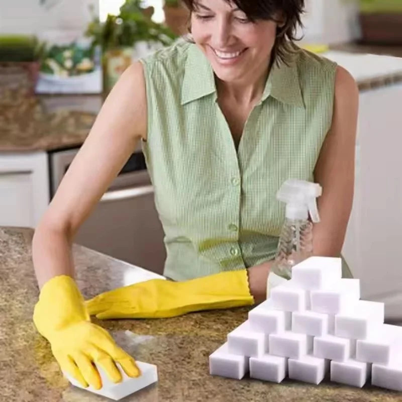 Scouring Pad Sponges for Washing Dishes – Magic Cleaner Melamine Foam Scrubber Reusable Stain Remover Cleaning Tools