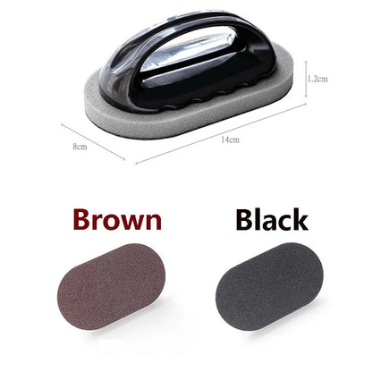 Magic Emery Sponge Brush with Handle – Reusable Eraser Cleaner for Kitchen Pots, BBQ, and Strong Decontamination