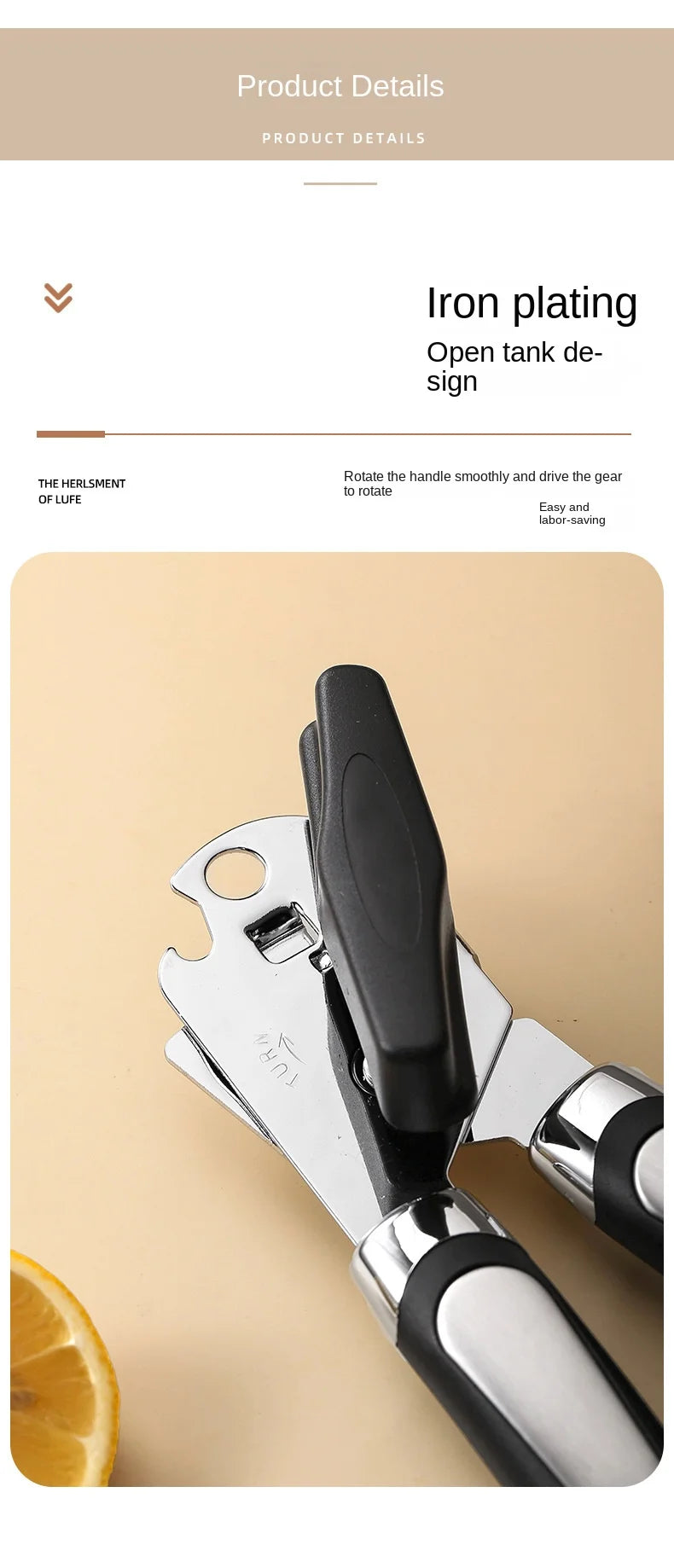 Professional Manual Can Opener – Multifunctional Stainless Steel Can and Bottle Opener Kitchen Gadget