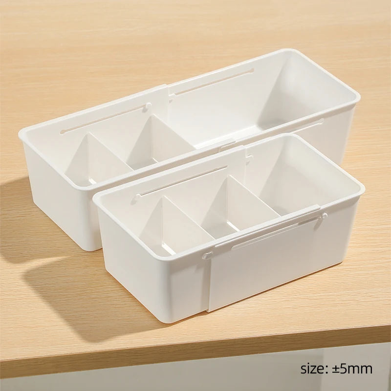 Extendable Drawer Organizer with Adjustable Dividers – Multi-Purpose Storage Box for Home, Office & Kitchen