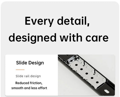 Slide Out Cabinet Organizer, Heavy Duty Sliding Drawer Pantry Shelf with Damping Guide & Nylon Adhesive