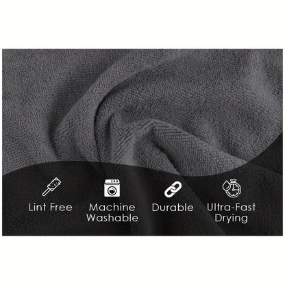 Thickened Microfiber Cleaning Cloths – Lint-Free Reusable Absorbent Towels for Car Windows and Household Cleaning