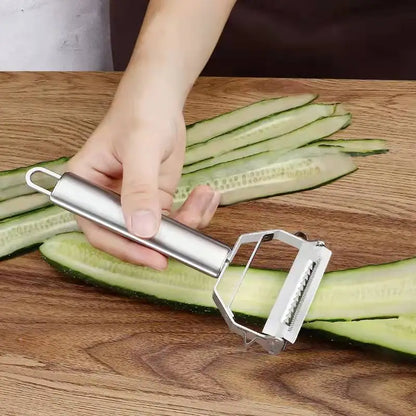 Stainless Steel Vegetable Peeler, Multifunctional Double-Head Fruit Peeler and Julienner for Kitchen Use