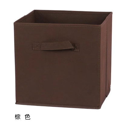 Non-Woven Fabric Storage Box, High-Quality Foldable Multi-Functional Lattice Organizer for Books & Home Storage