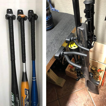 Adjustable Wall Mount Gun Rack – Multi-Purpose Rifle, Shotgun & Guitar Hook Storage Display Holder