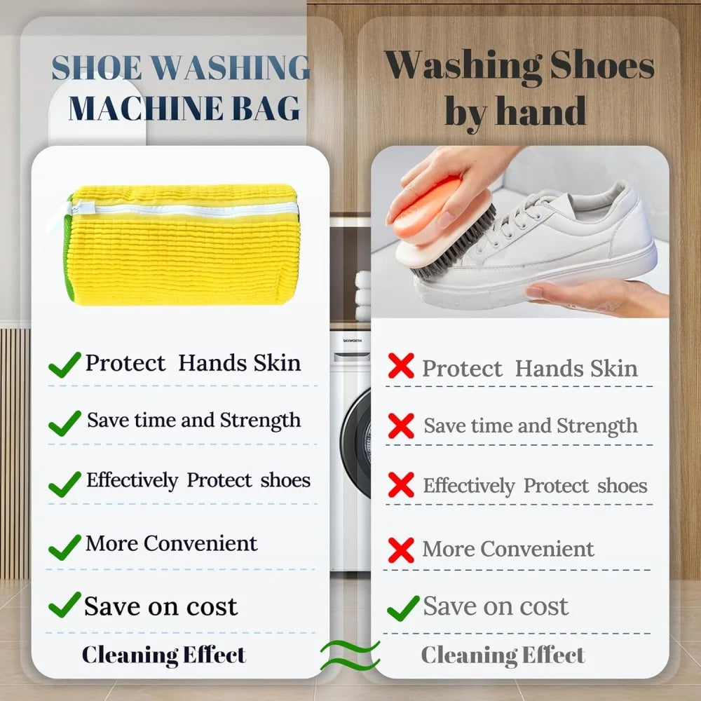 Shoe Washing Machine Bag – Reusable Laundry Shoe Cleaning Bag for Washer & Dryer