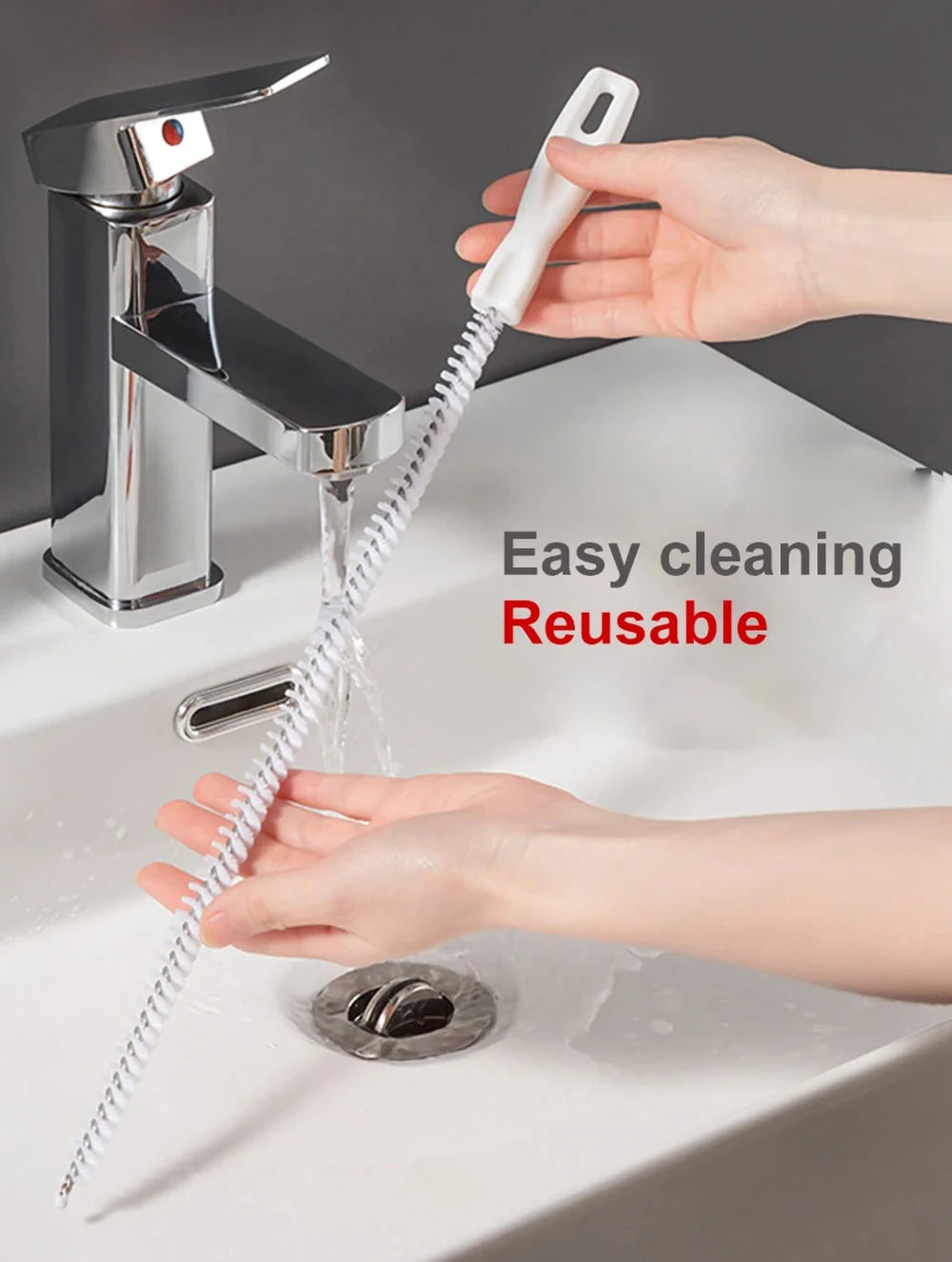 Pipe Dredging Brush – Flexible Drain Cleaner for Bathroom Hair, Sink & Sewer Clog Removal