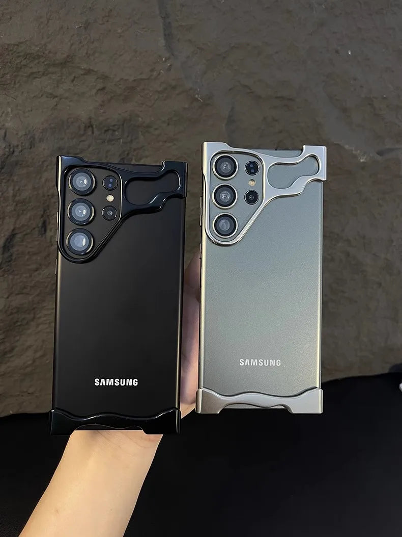 For Samsung Galaxy S25 Series Phone Case Aluminum Alloy Bumper with Lens Film and Corner Protection