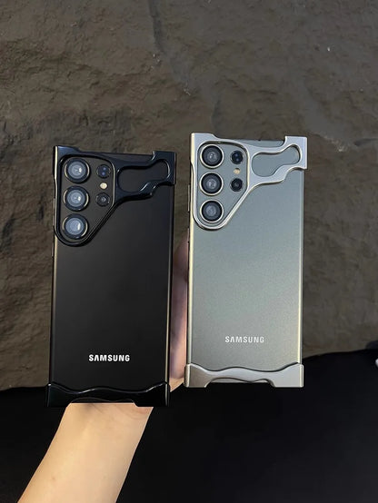 For Samsung Galaxy S25 Series Phone Case Aluminum Alloy Bumper with Lens Film and Corner Protection