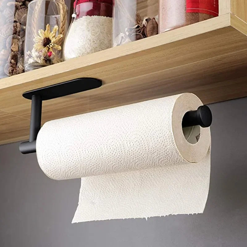 Stainless Steel Kitchen Towel Holder – Under Sink Paper Towel Holder & Storage Rack Organizer