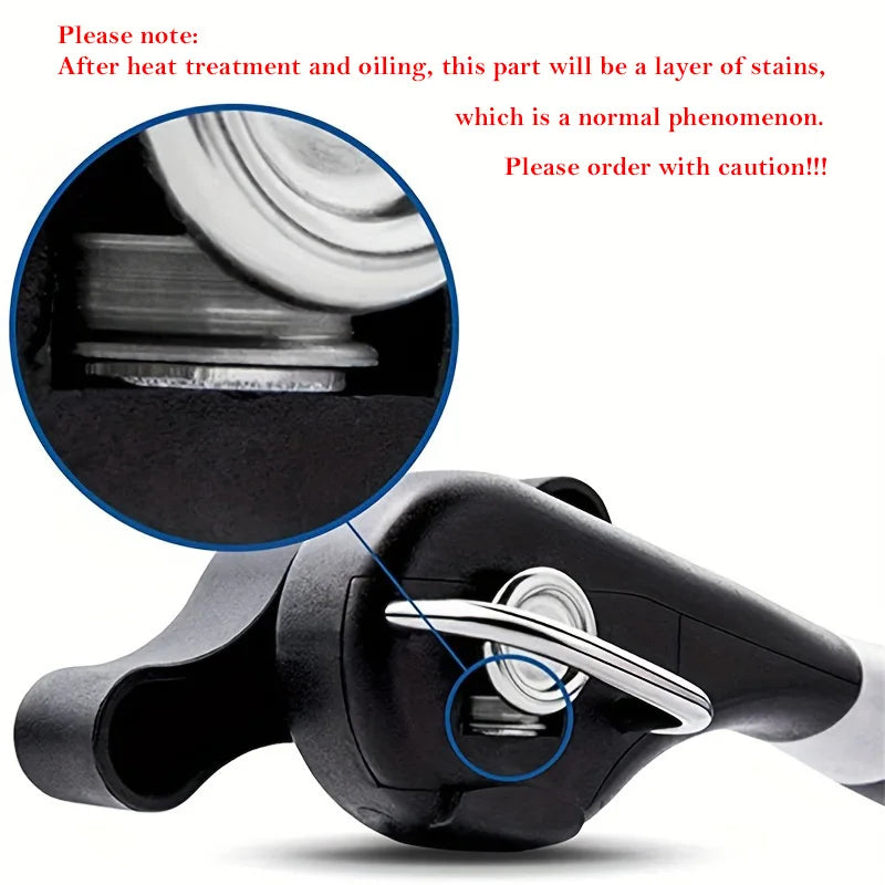 Plastic Hand-Actuated Can Opener – Safety Side-Cut Manual Can Opener with Easy Grip Handle