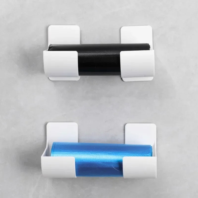 2/4PCS Wall Mounted Trash Bag Holder – Garbage Bag Storage Box & Plastic Film Dispenser for Kitchen