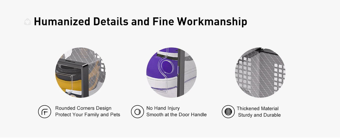 Clear Stackable Shoe Storage Boxes, Large Sneaker Organizer Containers, Shoe Rack Alternative