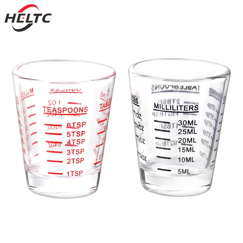 30ML Glass Measuring Cup with Scale – Shot Glass Measuring Cup for Baking, Kitchen, and Bar Use