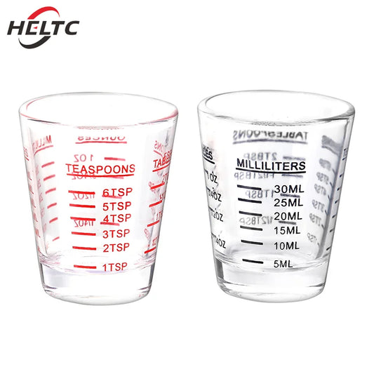 30ML Glass Measuring Cup with Scale – Shot Glass Measuring Cup for Baking, Kitchen, and Bar Use