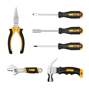 DEKO 126Pcs Power Tool Combo Kits with 8V Cordless Drill,10MM 3/8'' Keyless Chuck,Professional Home Household DIY Hand Tool Kits