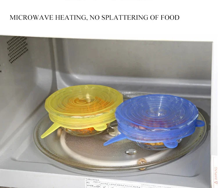 Silicone Stretch Lid – Reusable Food Cover Sealed Bowl Storage Kitchen Accessory