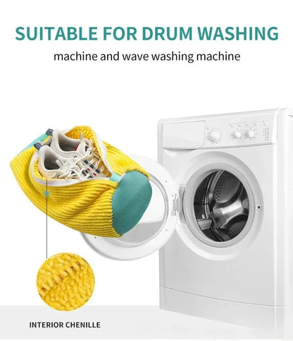 Shoe Washing Bag for Washing Machine – Zippered Laundry Cleaning Bag with Soft Fibers for Sneakers