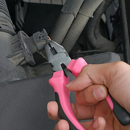 24-Piece Pink Tool Kit for Women, Mini Home Toolbox Set with Hammer, Pliers, Wrench and Screwdriver