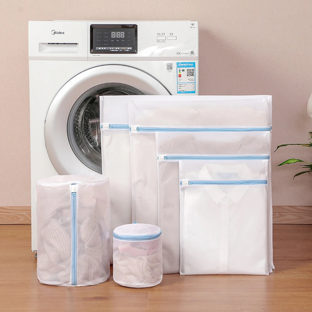 Laundry Bags Set, 6-Piece Fine Mesh Wash Bags for Clothing, Cute Print Laundry Organizer Pouches