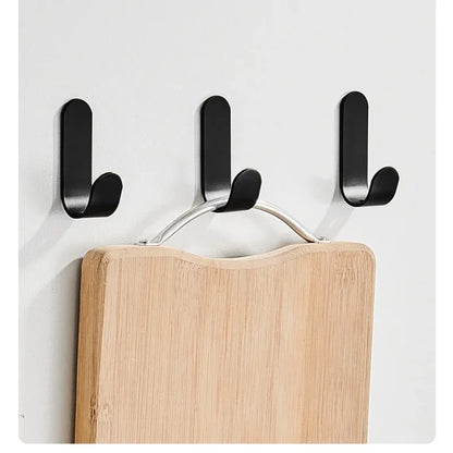 6Pcs Self-Adhesive J-Hooks – Waterproof Heavy-Duty Hanging Hooks for Bathroom & Kitchen