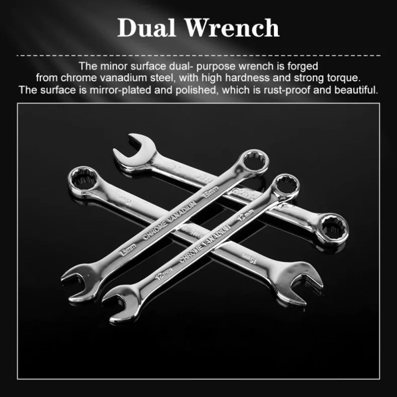 ZTEN 61-Piece Combination Tool Set, Household & Car Repair Manual Tool Kit with Socket and Wrench Set