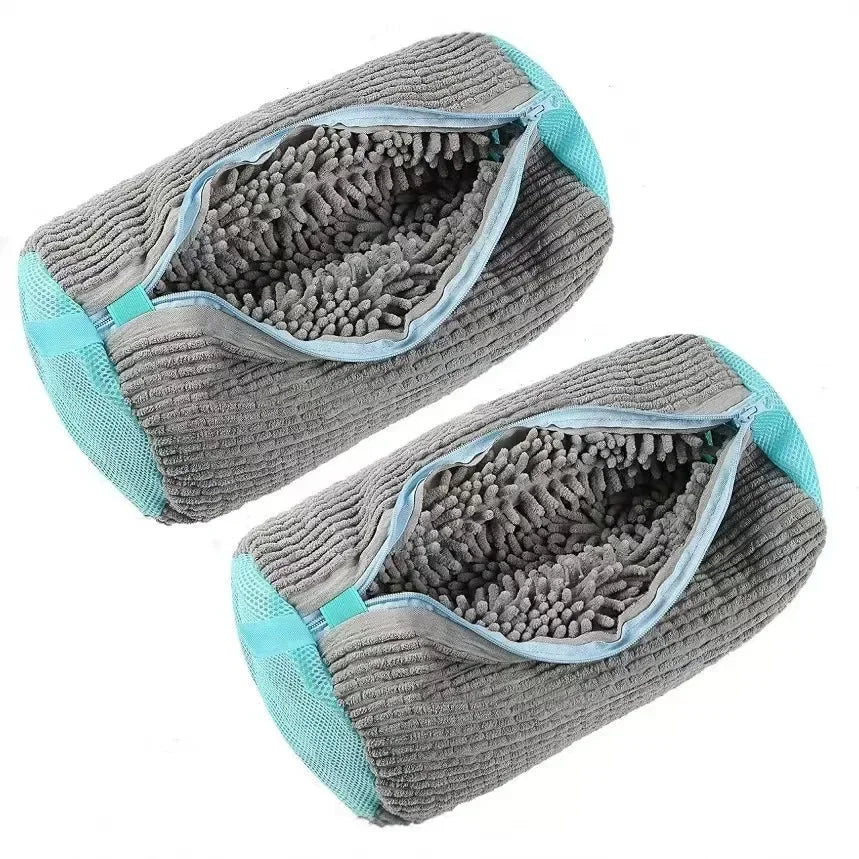 Shoe Washing Bag for Washing Machine – Zippered Laundry Cleaning Bag with Soft Fibers for Sneakers