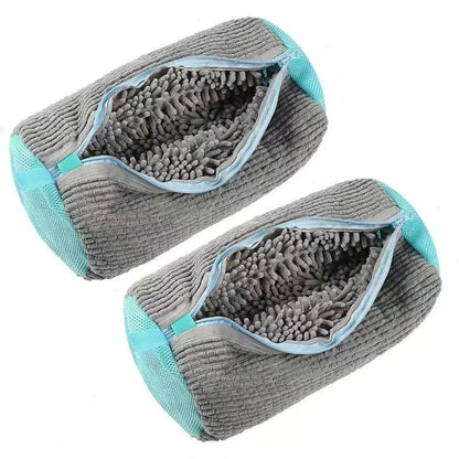 Shoe Washing Bag for Washing Machine – Zippered Laundry Cleaning Bag with Soft Fibers for Sneakers