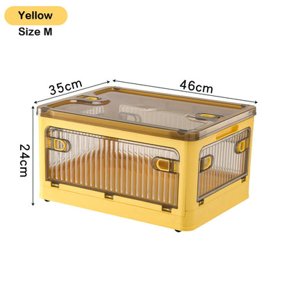 Foldable Storage Box with Wheels, Stackable Closet Organizer for Clothes, Quilts, Toys & Books