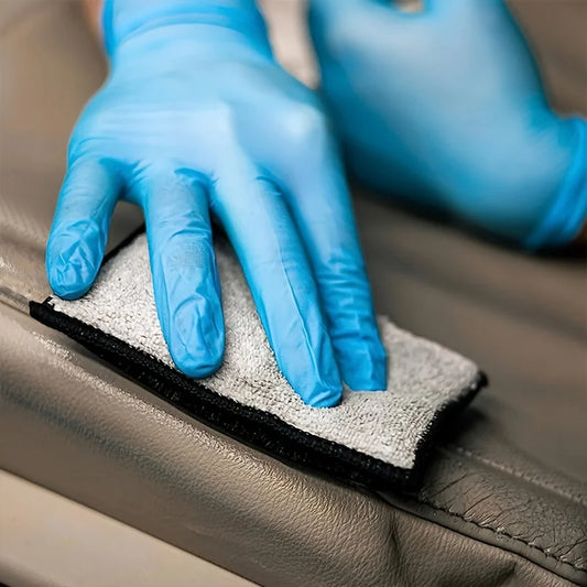 2PCS Car Interior Scrubbing Sponges – Microfiber Car Wash Sponges Auto Detailing Cleaning Pads