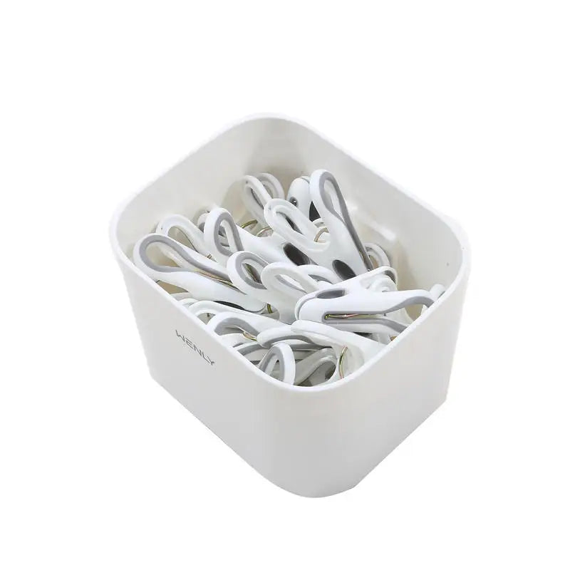 12–36PCS Plastic Clothes Pins with Storage Box, Multi-Purpose Laundry & Food Clips