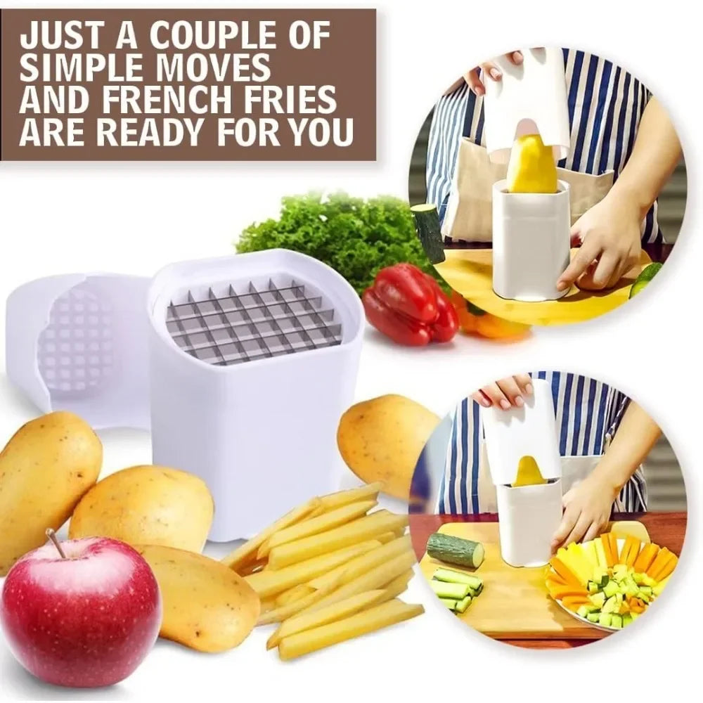 French Fries Potato Dicer – Fast Vegetable Slicer Chopper French Fry Cutter Kitchen Tool