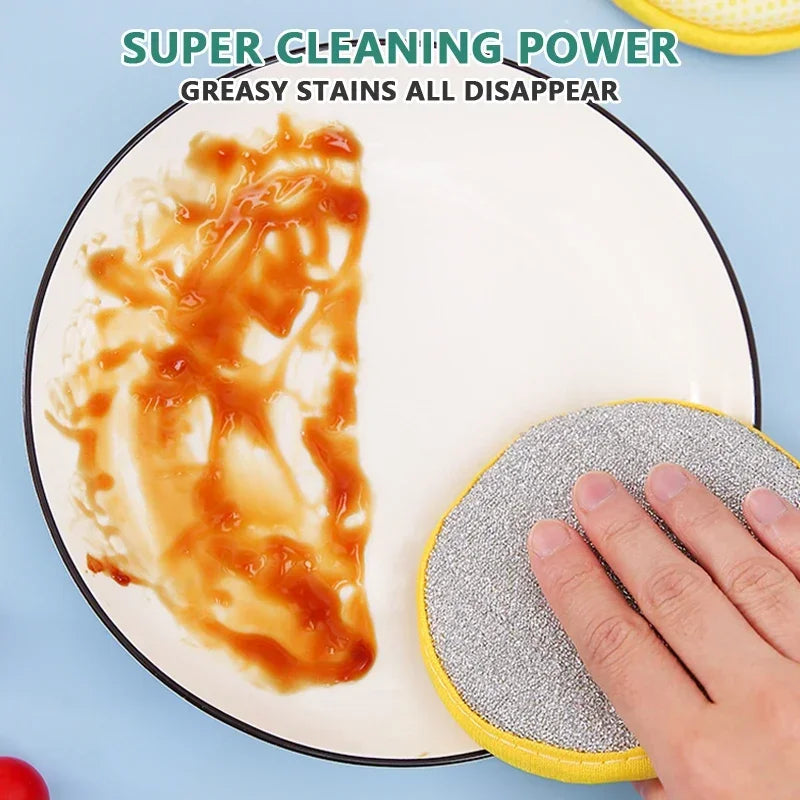 Dishwashing Sponge Reusable Washable – Double-Sided Magic Sponge for Kitchen Cleaning