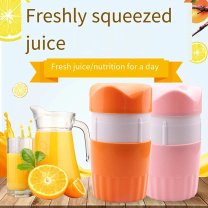 Large Caliber Manual Juicer, Portable Citrus Fruit Squeezer Cup for Orange, Lemon & Multi-Fruit Juice