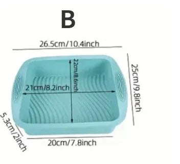 Silicone Cake Baking Mould Set – High-Temperature Resistant Oven Baking Pan for Cake, Bread, Toast, and Muffins