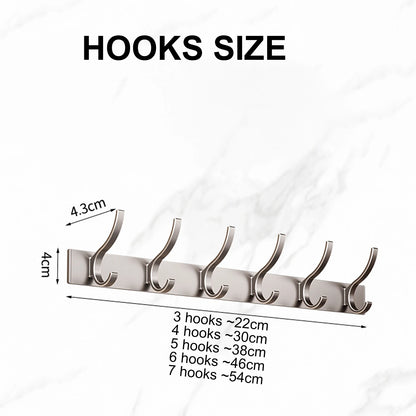 Adhesive Wall Clothes Hooks – No-Drill Bathroom Towel & Door Back Hanging Hooks