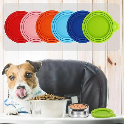 Silicone Pet Food Can Lid – Reusable Sealed Cover for Dog and Cat Food Storage