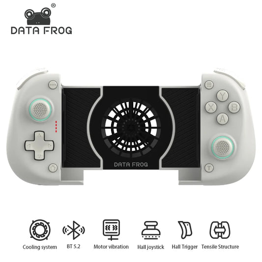 DATA FROG X3 Wireless Game Controller for Android, Switch, and PC, Bluetooth Mobile Gaming Gamepad with Hall-Linear Triggers for PUBG, COD, FIFA, and Mobile Games