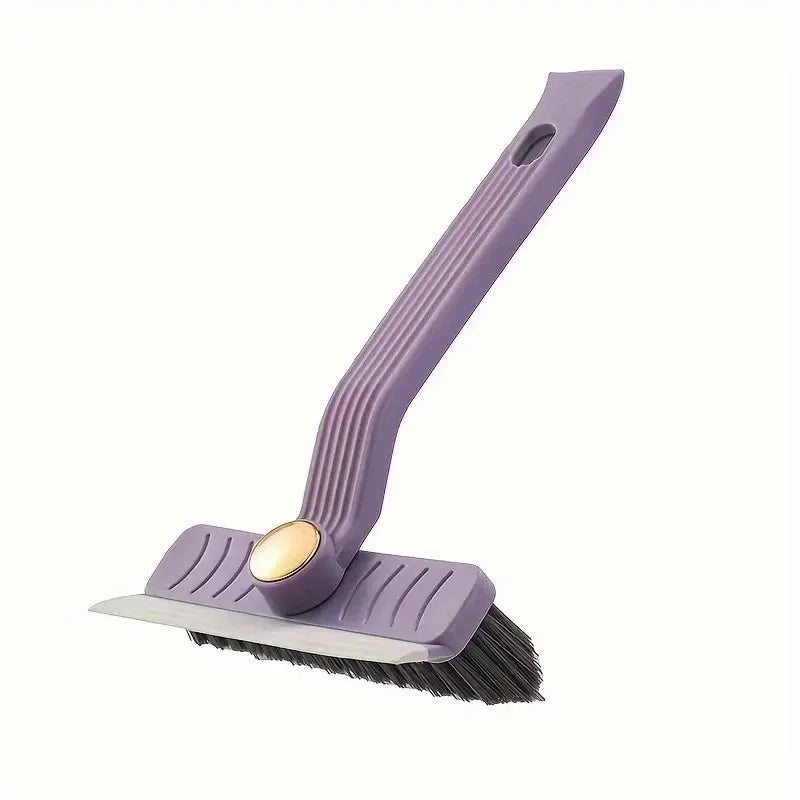 360° Rotating Crevice Cleaning Brush with Scraper – Multi-Purpose Hard Bristle Tile & Gap Cleaner for Bathroom & Kitchen