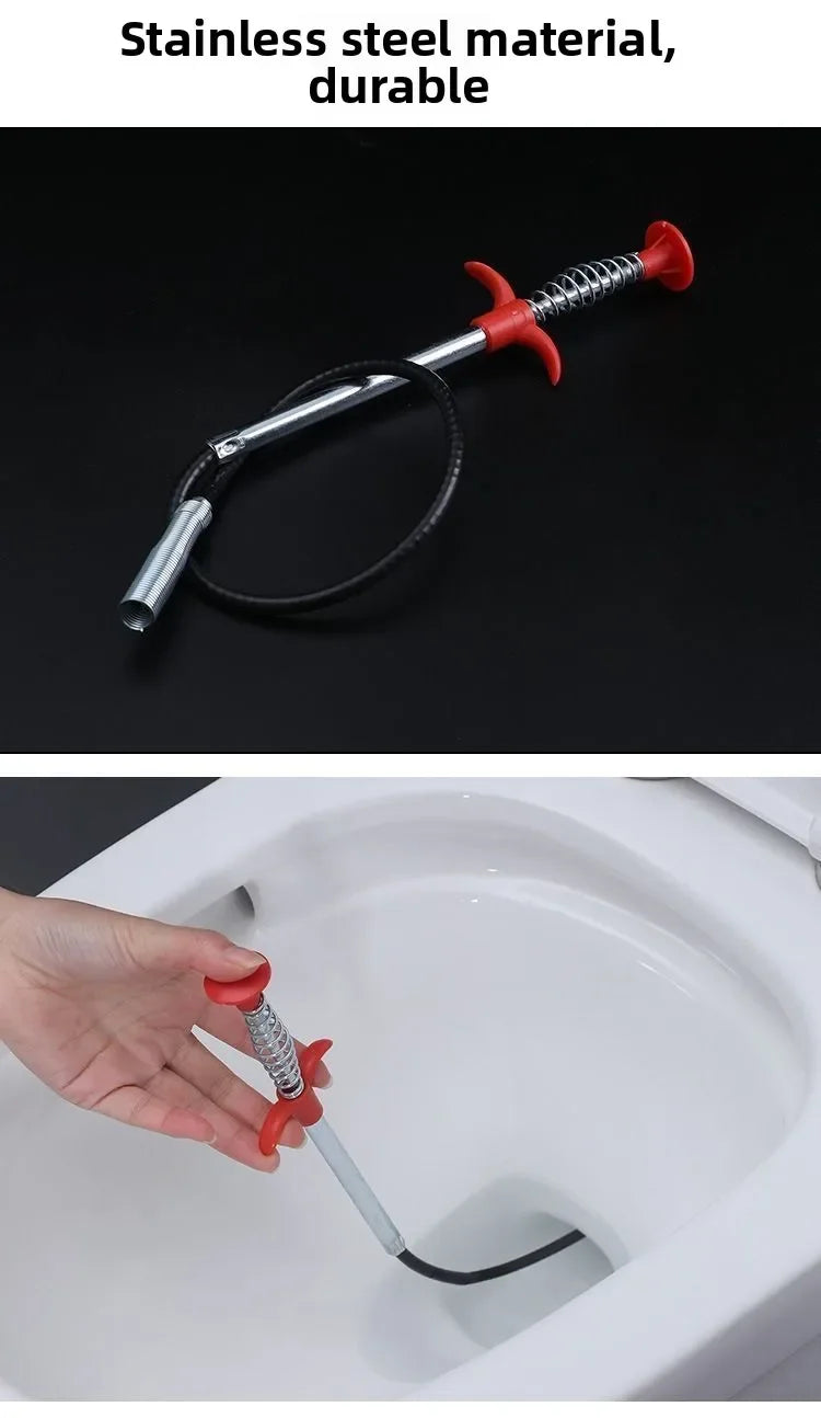 Sewage Pipe Cleaning Tool Drain Unclogger – Professional Pipe Plunger Drain Clog Remover for Clogged Toilets