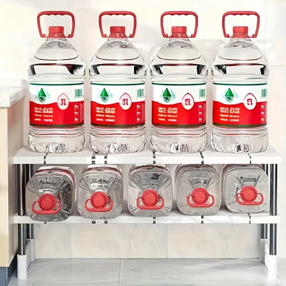 Adjustable Under-Sink Storage Rack – Stainless Steel Multi-Layer Organizer for Kitchen & Bathroom Cabinets